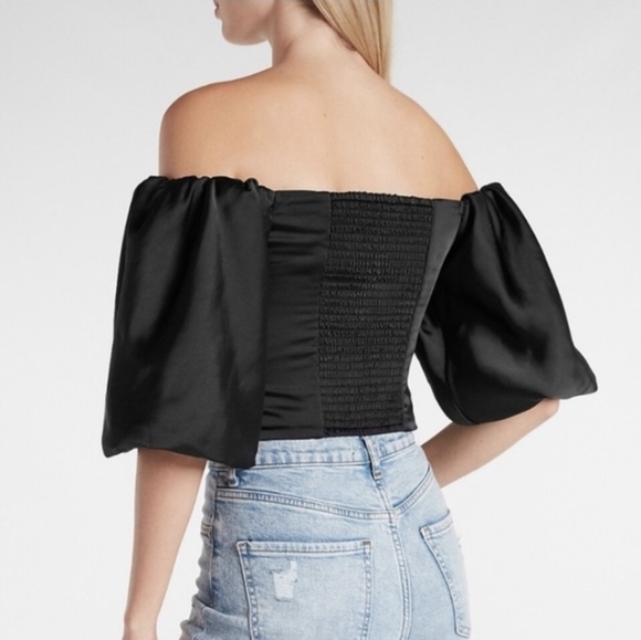 Blush Pink Satin Crop - Picture 2 of 5